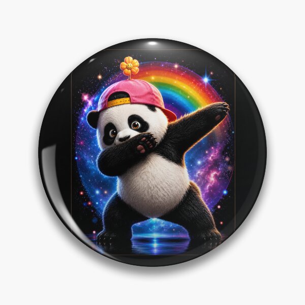 Item preview, Dabbing Rainbow Panda – Cute Galaxy Panda with Rainbow & Hip-Hop Style designed and sold by Peter Kaul.