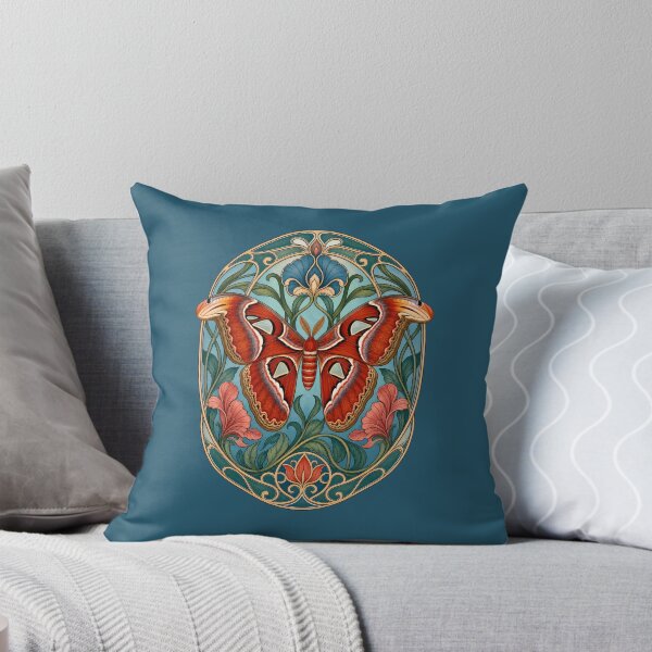 Item preview, Atlas Moth Vintage Art Nouveau Botanical designed and sold by AntiqueImages.