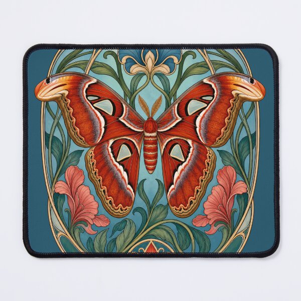 Item preview, Atlas Moth Vintage Art Nouveau Botanical designed and sold by AntiqueImages.