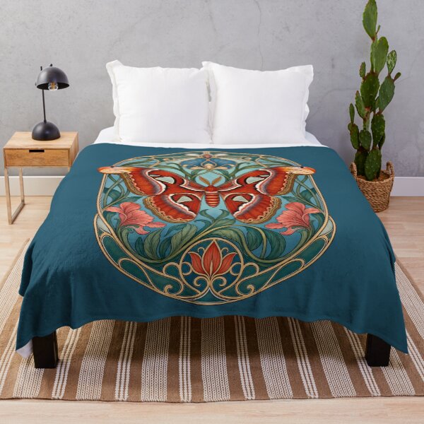 Item preview, Atlas Moth Vintage Art Nouveau Botanical designed and sold by AntiqueImages.