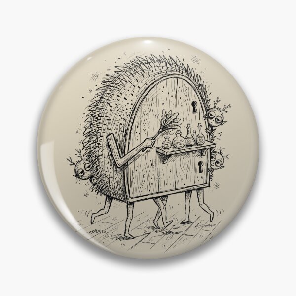 Item preview, Spindle-Armed Hedgehog Cabinet - Haunted House designed and sold by bapupa.