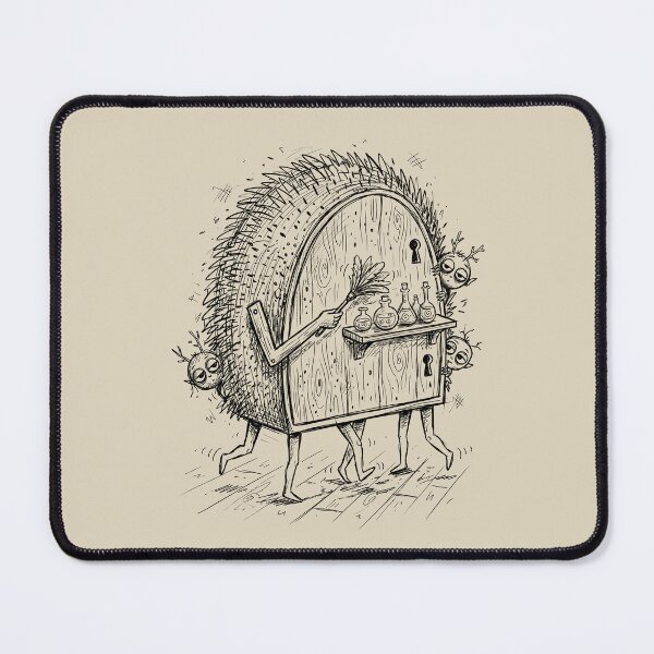 Item preview, Spindle-Armed Hedgehog Cabinet - Haunted House designed and sold by bapupa.