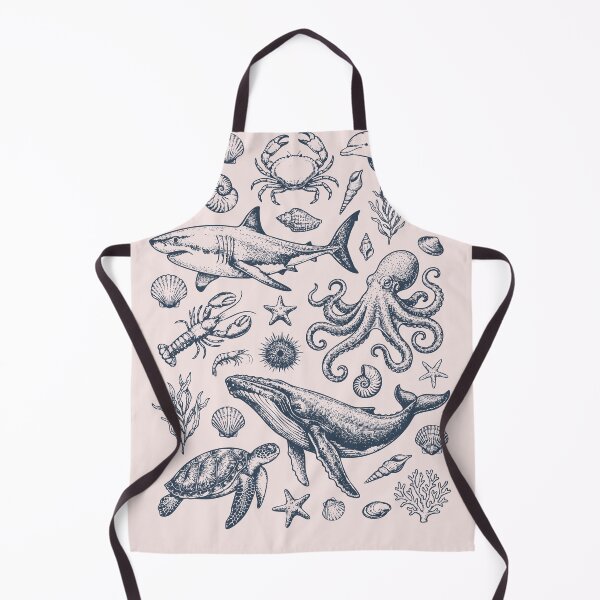 Item preview, Vintage Marine Life Illustration – Ocean Animals Coastal Nautical Graphic Tee designed and sold by Golden Blaze Studio.