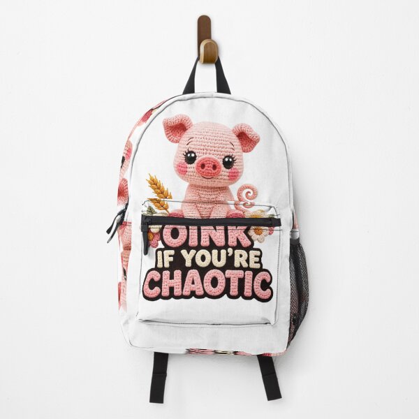 Item preview, Oink If Youre Chaotic Cute Crochet Pig Funny Farm Animal Gift designed and sold by Panom Suavichien.