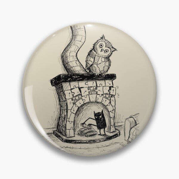Item preview, Watchful Patchwork Owl - Haunted House designed and sold by bapupa.