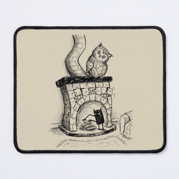 Item preview, Watchful Patchwork Owl - Haunted House designed and sold by bapupa.