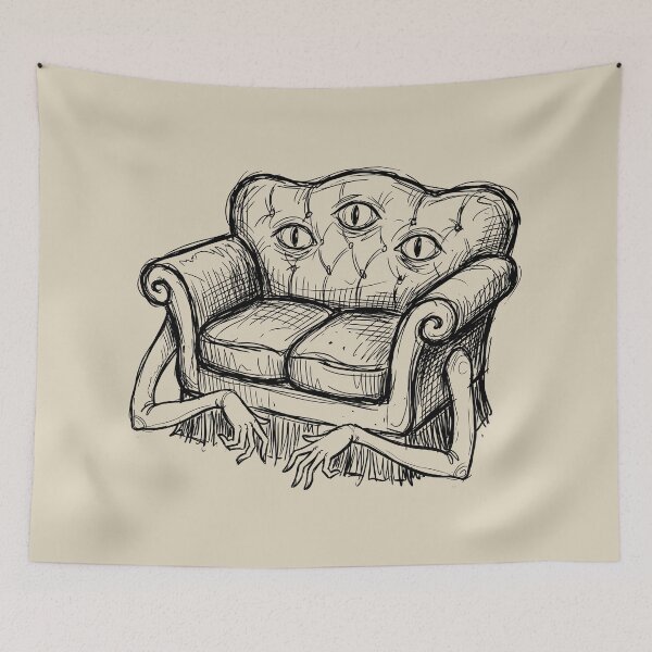 Item preview, Watchful Velvet Settee - Haunted House designed and sold by bapupa.