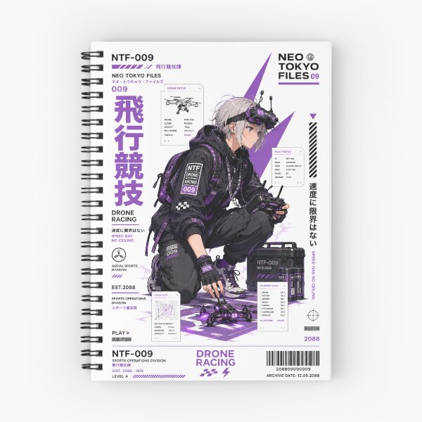 Item preview, Neo Tokyo Files 009 – Drone Racing | Cyberpunk FPV Anime Techwear designed and sold by Noro Art .
