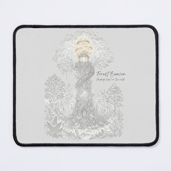 Item preview, Forest Beacon Fairy Tale Art Print – Magical Treehouse Line Art Poster designed and sold by Nakrisa.