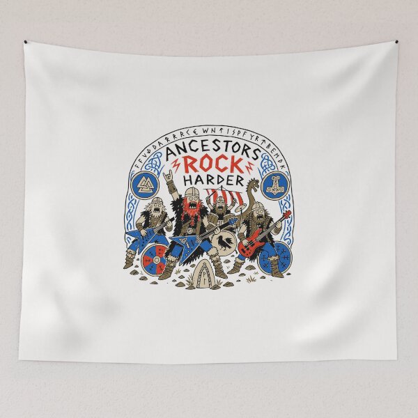 Item preview, Ancestors Rock Harder T-Shirt | Funny Viking Rock Band Nordic Metal Music Shirt designed and sold by Popstudio85.