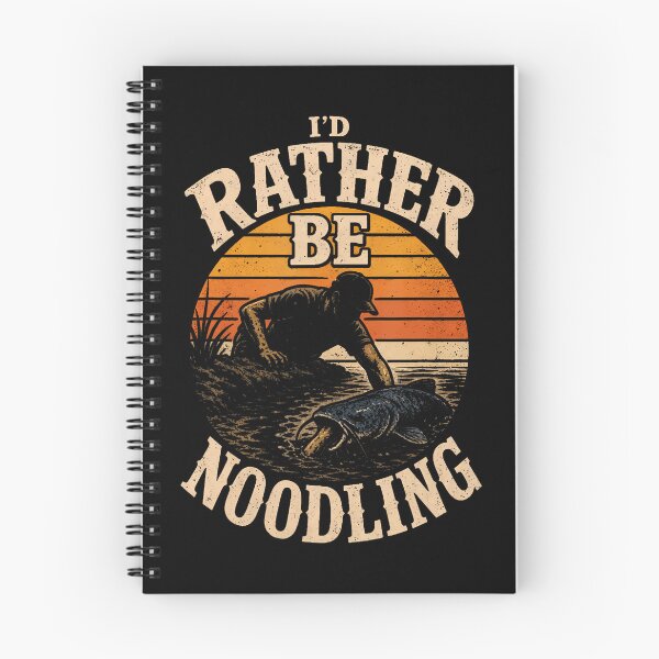 Item preview, Fishing I'D Rather Be Noodling Catfish Vintage Gift designed and sold by Apparel-Vortex.