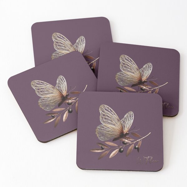 Item preview, Elegant Butterfly On Olive Branch Art designed and sold by GrzegorzTravels.