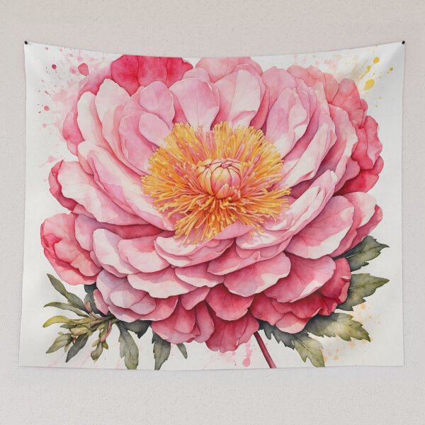 Item preview, Portulaca Flower Watercolor Painting designed and sold by RawNaturePrints.