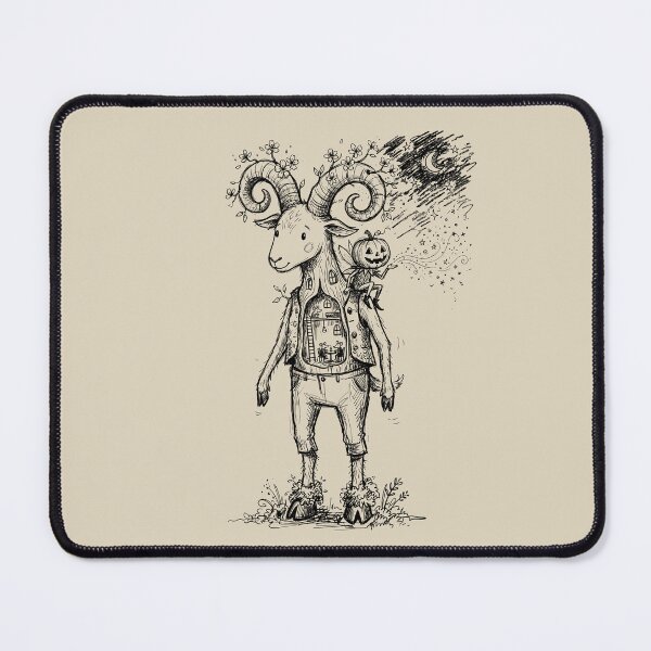 Item preview, Horned Moss Faun with Hollow Torso - Whimsical Cottagecore designed and sold by bapupa.