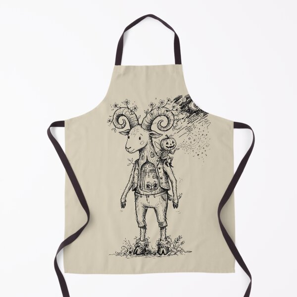 Item preview, Horned Moss Faun with Hollow Torso - Whimsical Cottagecore designed and sold by bapupa.