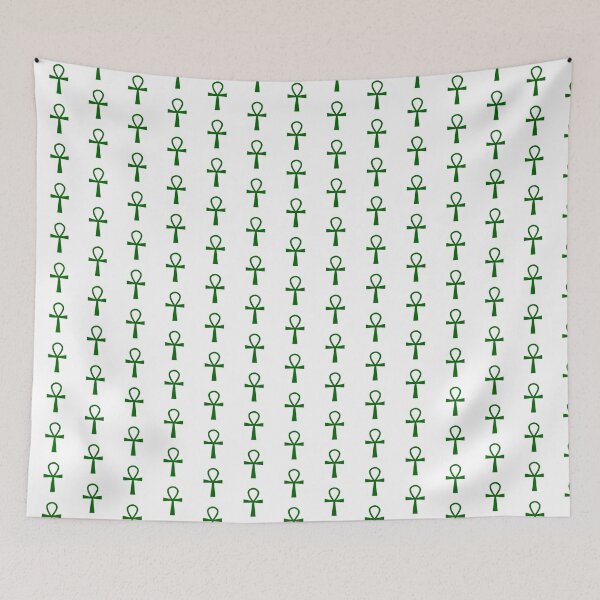 Item preview, Dark Green Ankh Symbol Minimalist Silhouette Graphic designed and sold by pattern-archive.
