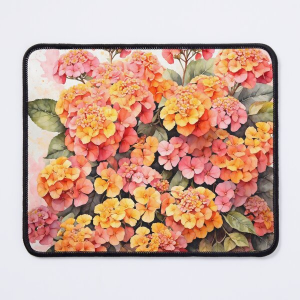 Item preview, Lantana Flower Watercolor Painting designed and sold by RawNaturePrints.