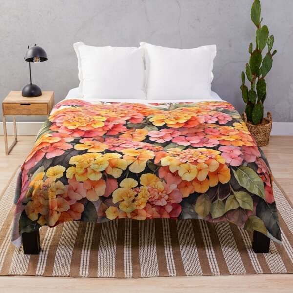 Item preview, Lantana Flower Watercolor Painting designed and sold by RawNaturePrints.