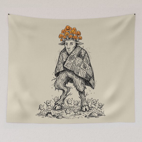Item preview, Rooted Elder Satyr with Fungal Crown - Whimsical Cottagecore designed and sold by bapupa.