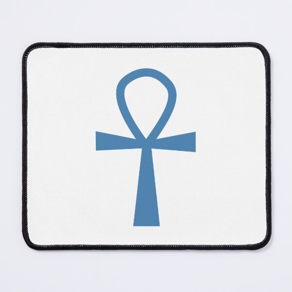 Item preview, Steel Blue Ankh Symbol Minimalist Silhouette Graphic designed and sold by pattern-archive.