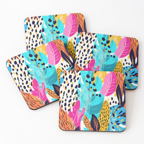 Item preview, Vibrant Tropical Leaves with Leopard Spots designed and sold by Soft Oddity.