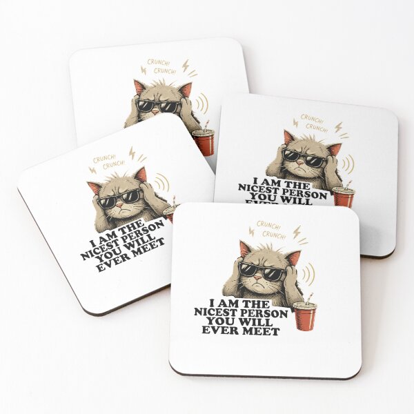Item preview, I Am The Nicest Person You Will Ever Meet Cat T-Shirt – Cute Funny Cat Meme Aesthetic Hoodie Design designed and sold by Artimax-Studio.