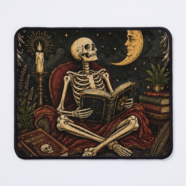 Item preview, The Reader Tarot Card, Skeleton Reading, Book Lover Gift, Bookish Gift, Tarot Lover Gift designed and sold by Sprinkle12345.