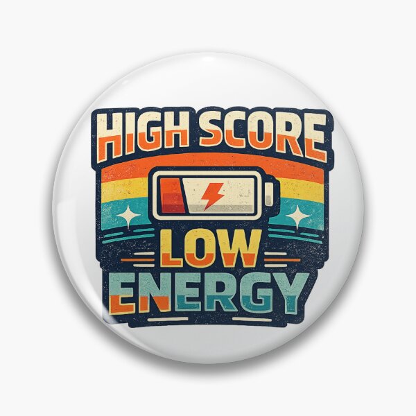 Item preview, High Score Low Energy Funny Tired Gamer Design designed and sold by GiftLore Studio.