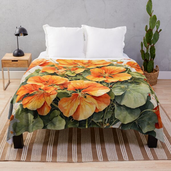 Item preview, Nasturtium Flower Watercolor Painting designed and sold by RawNaturePrints.