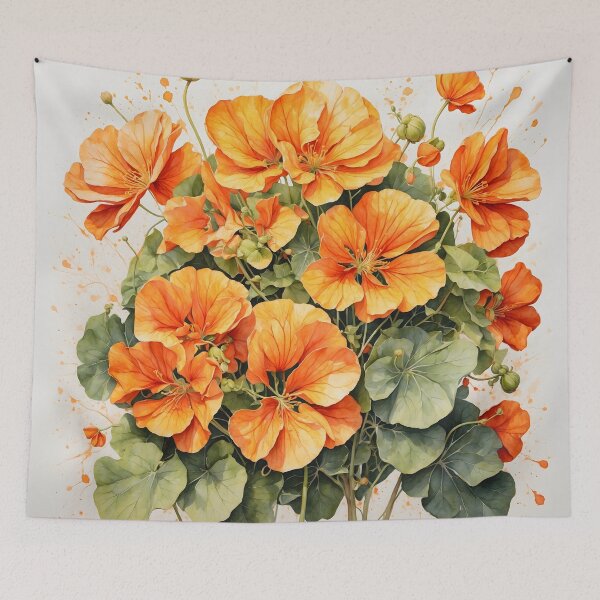 Item preview, Nasturtium Flower Watercolor Painting designed and sold by RawNaturePrints.
