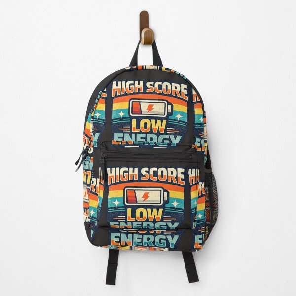 Item preview, High Score Low Energy Funny Tired Gamer Design designed and sold by GiftLore Studio.