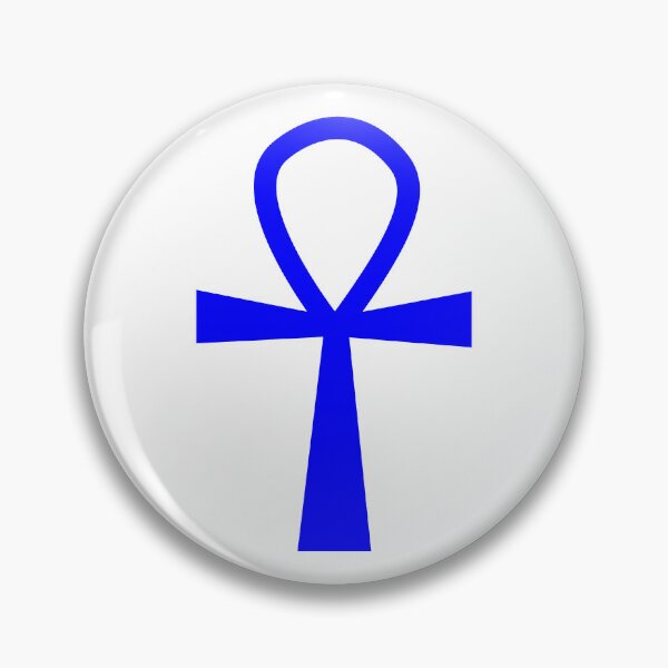 Item preview, Blue Ankh Symbol Minimalist Silhouette Graphic designed and sold by pattern-archive.