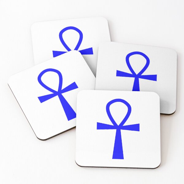 Item preview, Blue Ankh Symbol Minimalist Silhouette Graphic designed and sold by pattern-archive.