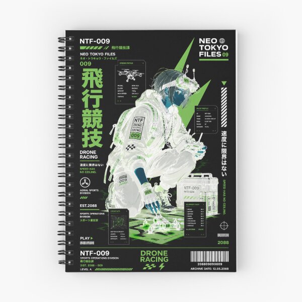 Item preview, Neo Tokyo Files 009 Negative – Drone Racing | Cyberpunk FPV Anime Techwear designed and sold by Noro Art .