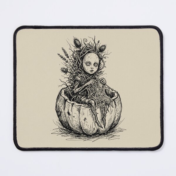 Item preview, Thistle Sprite with a Porcelain Doll Face - Whimsical Cottagecore designed and sold by bapupa.