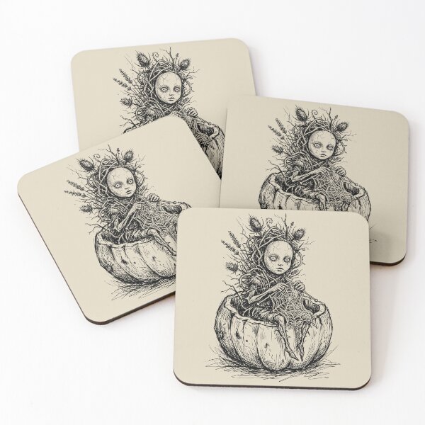 Item preview, Thistle Sprite with a Porcelain Doll Face - Whimsical Cottagecore designed and sold by bapupa.
