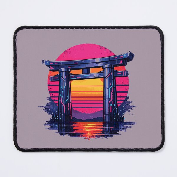 Item preview, Retrowave Cyberpunk Torii Gate designed and sold by KungPowUnicorn.