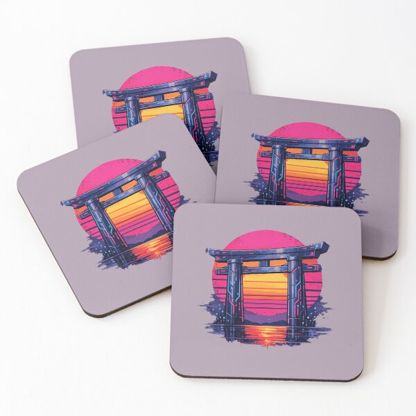 Item preview, Retrowave Cyberpunk Torii Gate designed and sold by KungPowUnicorn.