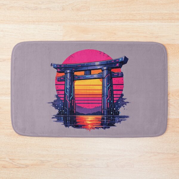 Item preview, Retrowave Cyberpunk Torii Gate designed and sold by KungPowUnicorn.