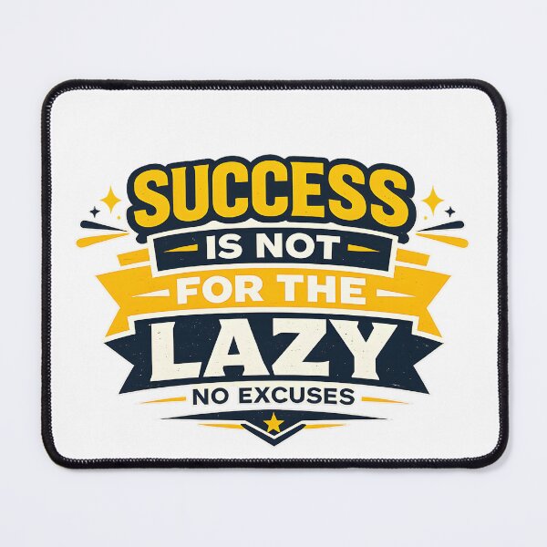 Item preview, Success Is Not For The Lazy Motivational Quote designed and sold by CreativeMindsetLab.