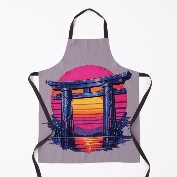 Item preview, Retrowave Cyberpunk Torii Gate designed and sold by KungPowUnicorn.