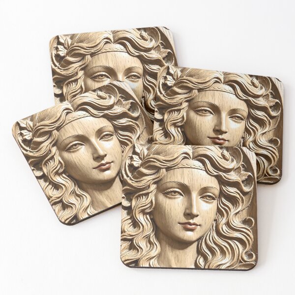 Item preview, Carved Fairy Face on Dark Wood Texture designed and sold by Bondingbonding.