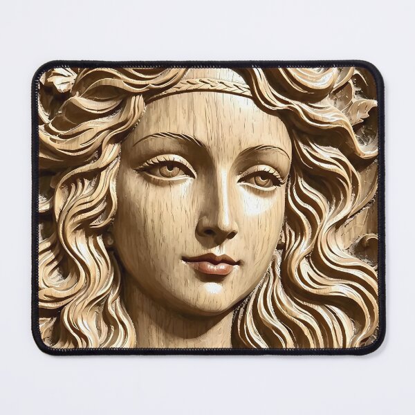 Item preview, Carved Fairy Face on Dark Wood Texture designed and sold by Bondingbonding.