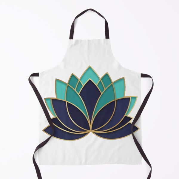 Item preview, Elegant Gold Teal Lotus - Sacred Geometry Vector Art designed and sold by Dzblack.