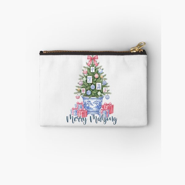 Item preview, Funny Merry Mahjong Christmas Tree Chinoiserie Pot designed and sold by Apparel-Vortex.