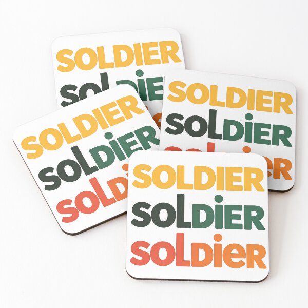 Item preview, Soldier Bold Stacked Typography designed and sold by Cukupsehatlah.