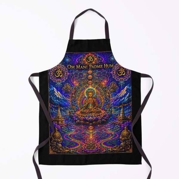 Item preview, Om Mani Padme Hum – Psychedelic Tibetan Mandala of Cosmic Awakening designed and sold by Dominik1994.