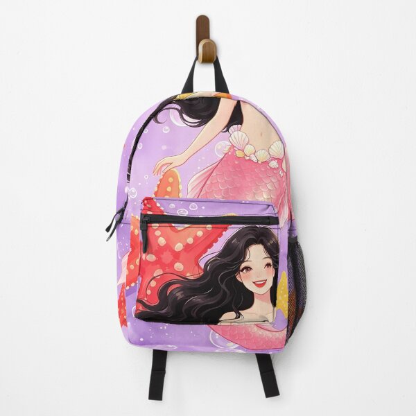 Item preview, Happy Swimming Mermaid with Pink Tail designed and sold by Bondingbonding.