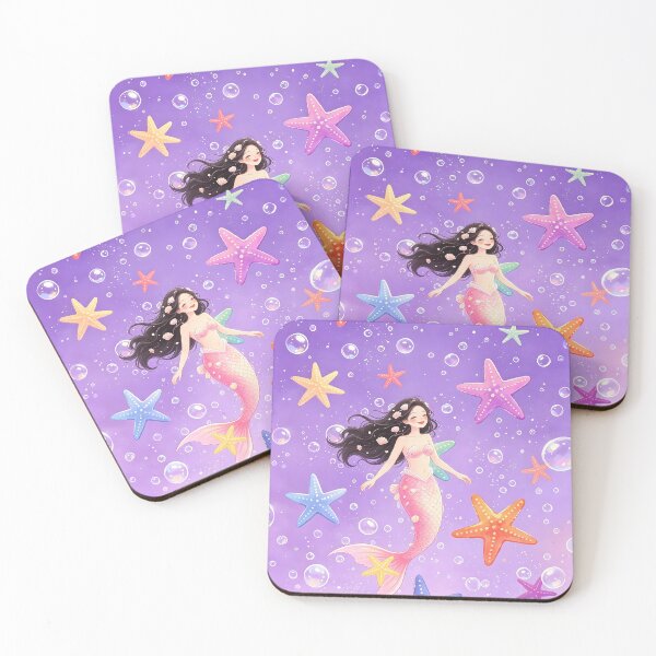 Item preview, Happy Swimming Mermaid with Pink Tail designed and sold by Bondingbonding.