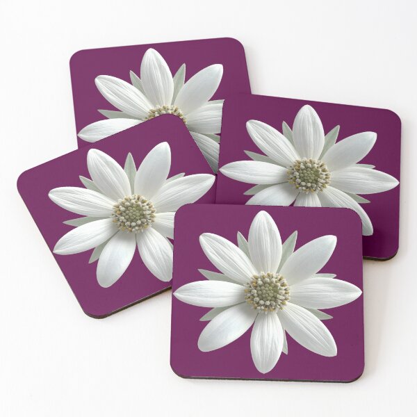Item preview, Moody Deep Plum White Daisy Floral Pattern designed and sold by ​Jyoti Digital Artist.